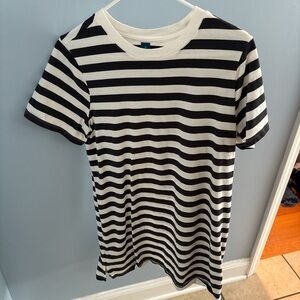 Old Navy Black and Cream Striped Dress